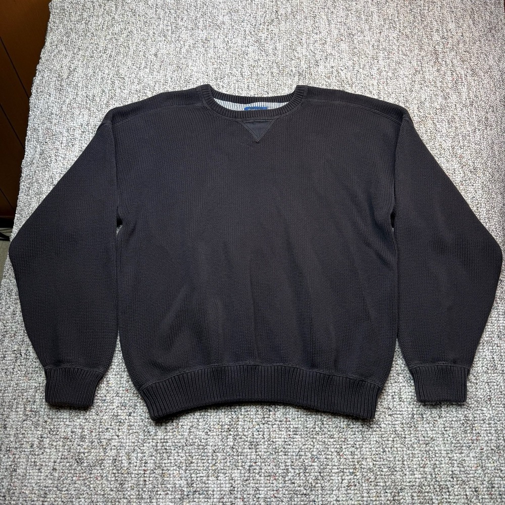 Cambridge Classics Mervyns Sweater Mens XL Pullover Knit Long Sleeve Black